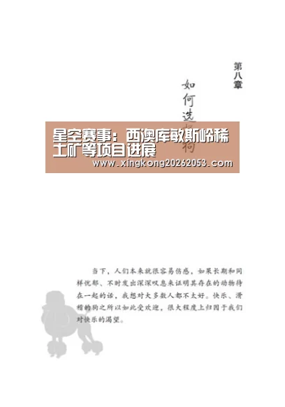星空赛事:西澳库敏斯岭稀土矿等项目进展(图3) 星空真人